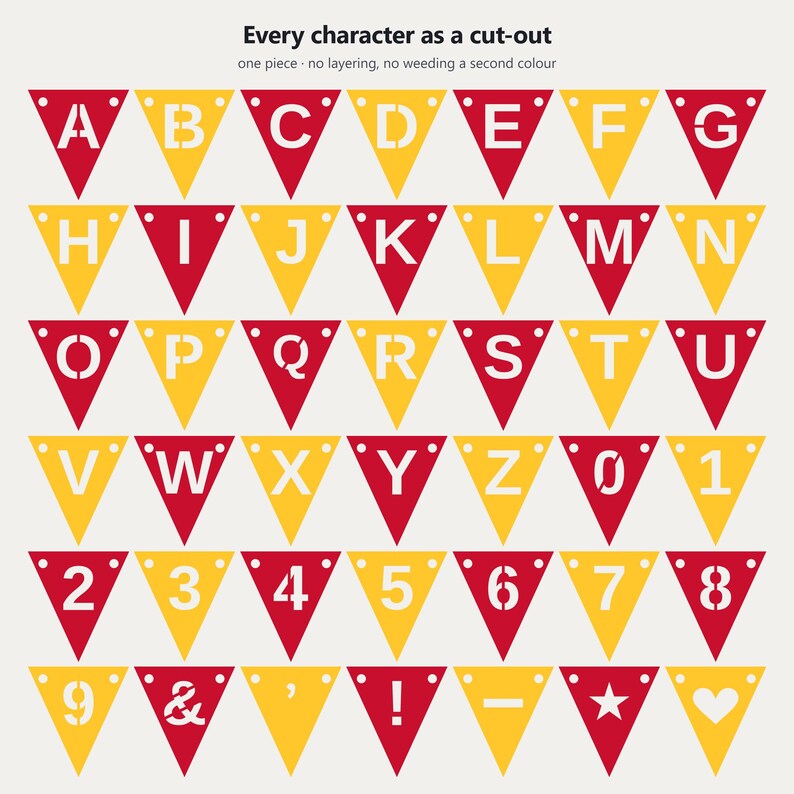Red & Gold School Spirit Banner SVG, Commercial Use | Cricut Silhouette A-Z 0-9 image 5