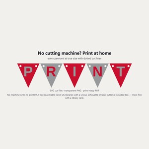 Scarlet & Gray School Spirit Banner SVG, Commercial Use | Cricut Silhouette A-Z 0-9 image 6