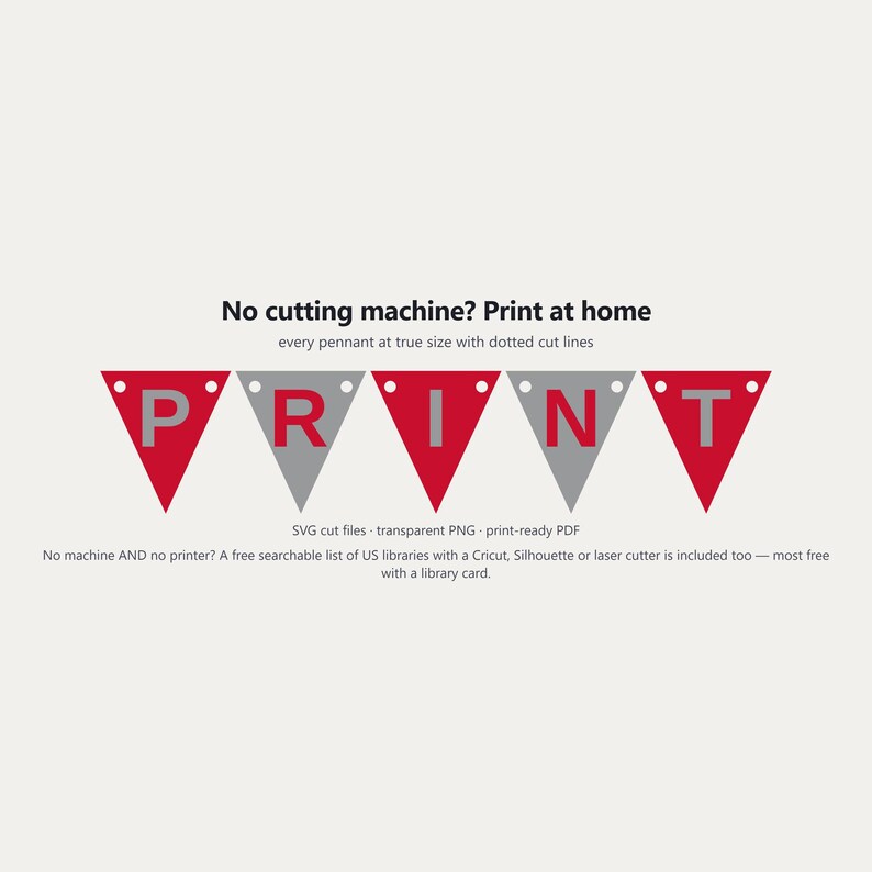 Scarlet & Gray School Spirit Banner SVG, Commercial Use | Cricut Silhouette A-Z 0-9 image 6