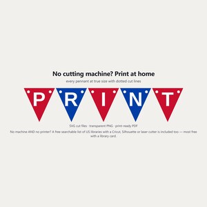 Bannière SVG rouge et bleue pour l'esprit scolaire, usage commercial | Cricut Silhouette A-Z 0-9 image 6