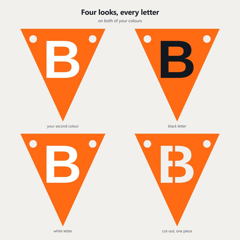 Orange & White School Spirit Banner SVG, Commercial Use | Cricut Silhouette A-Z 0-9 image 3