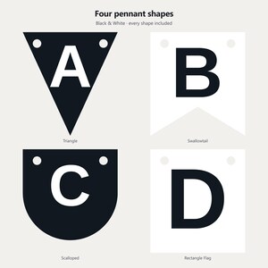 Banner de espírito escolar em preto e branco em SVG, uso comercial | Cricut Silhouette A-Z 0-9 imagem 2