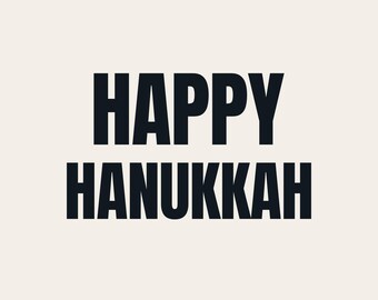 Hanukkah Word Sign SVG Bundle | 6 Sayings, Happy Hanukkah Chag Sameach Festival of Lights, Decor Cut Files for Cricut Silhouette