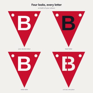 Red & White School Spirit Banner SVG, Commercial Use | Cricut Silhouette A-Z 0-9 image 3