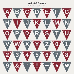 Schulbanner in Bordeauxrot und Grau (SVG-Datei), kommerzielle Nutzung | Cricut Silhouette A-Z 0-9 Bild 4