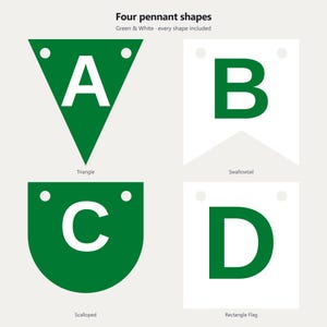 Green & White School Spirit Banner SVG, Commercial Use | Cricut Silhouette A-Z 0-9 image 2