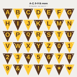 Brown & Gold School Spirit Banner SVG, Commercial Use | Cricut Silhouette A-Z 0-9 image 4