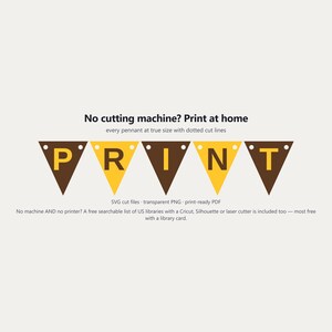 Brown & Gold School Spirit Banner SVG, Commercial Use | Cricut Silhouette A-Z 0-9 image 6
