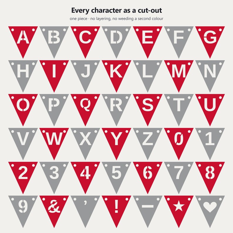 Scarlet & Gray School Spirit Banner SVG, Commercial Use | Cricut Silhouette A-Z 0-9 image 5
