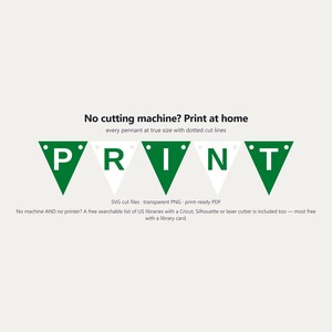 Green & White School Spirit Banner SVG, Commercial Use | Cricut Silhouette A-Z 0-9 image 6