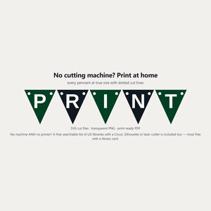 Bannière SVG vert forêt et noir pour l'esprit scolaire, usage commercial | Cricut Silhouette A-Z 0-9 image 6
