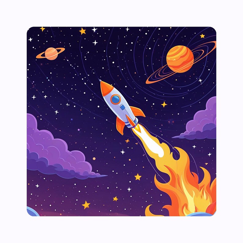 Tarjetas de la aventura espacial: 100 días de clases / Cricut Silhouette PNG PDF / Descarga digital imprimible imagen 1