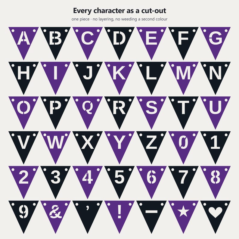 Schulbanner in Lila und Schwarz (SVG), kommerzielle Nutzung | Cricut Silhouette A-Z 0-9 Bild 5