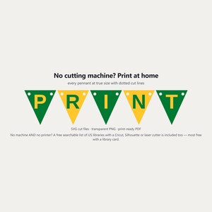 Banner verde y dorado con el espíritu escolar en formato SVG, para uso comercial / Cricut Silhouette A-Z 0-9 imagen 6