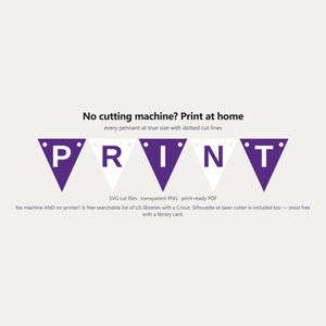 Bannière SVG violette et blanche pour l'esprit scolaire, usage commercial | Cricut Silhouette A-Z 0-9 image 6