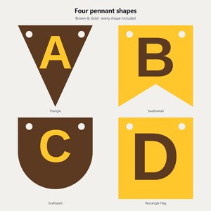 Brown & Gold School Spirit Banner SVG, Commercial Use | Cricut Silhouette A-Z 0-9 image 2