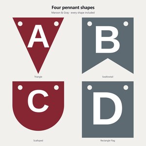 Schulbanner in Bordeauxrot und Grau (SVG-Datei), kommerzielle Nutzung | Cricut Silhouette A-Z 0-9 Bild 2