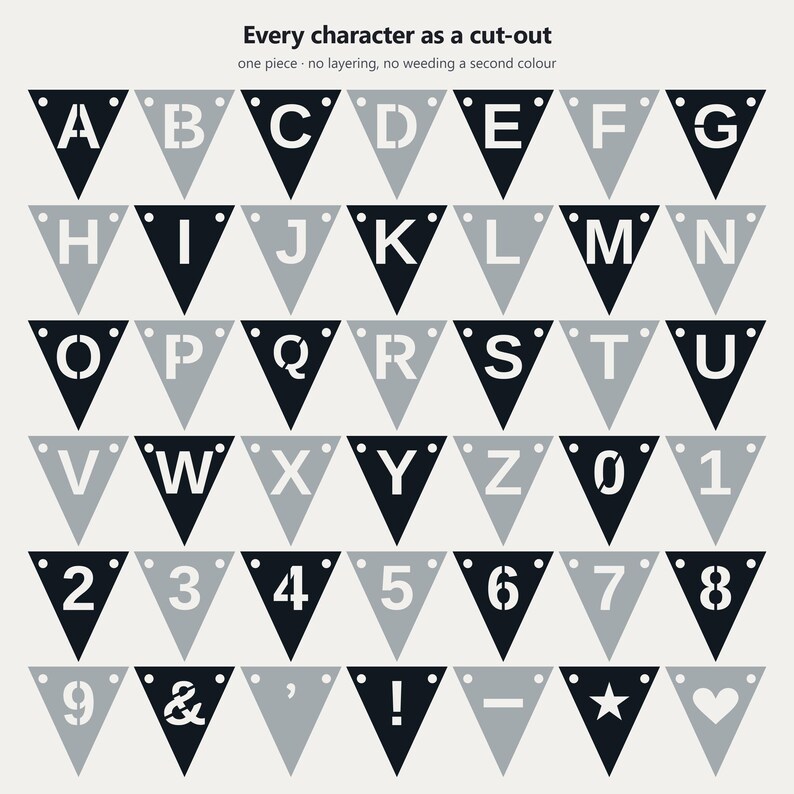 Black & Silver School Spirit Banner SVG, Commercial Use | Cricut Silhouette A-Z 0-9 image 5