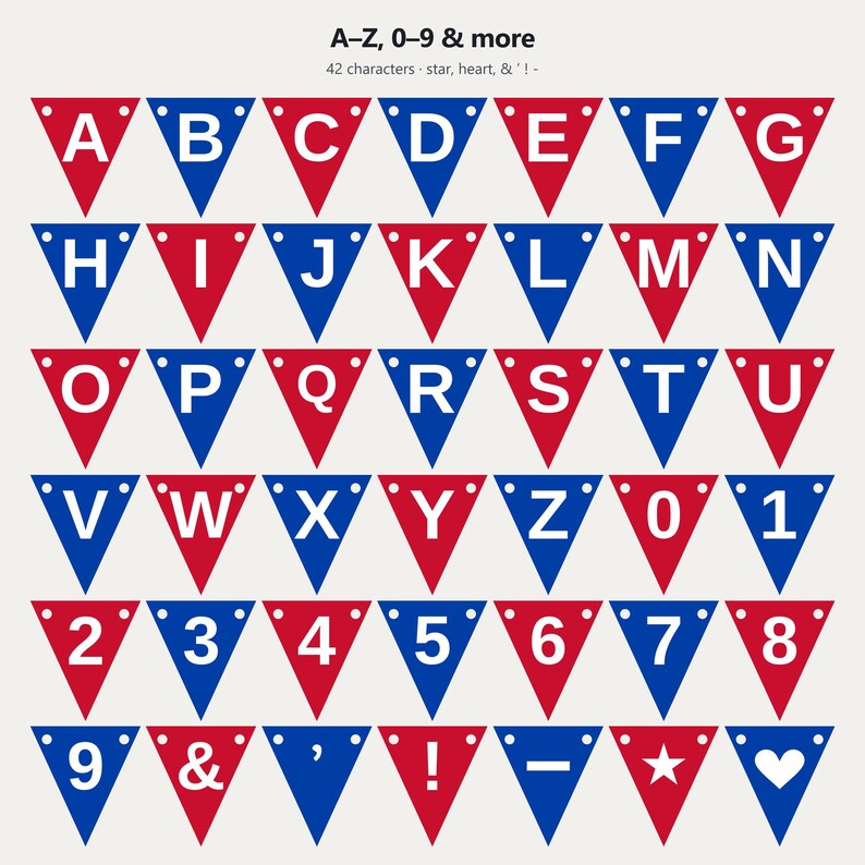Bannière SVG rouge et bleue pour l'esprit scolaire, usage commercial | Cricut Silhouette A-Z 0-9 image 4