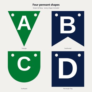 Banner verde y azul marino con el espíritu escolar en formato SVG, uso comercial / Cricut Silhouette A-Z 0-9 imagen 2