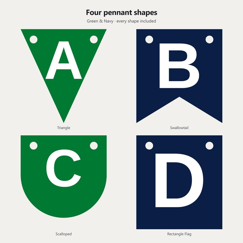 Banner verde y azul marino con el espíritu escolar en formato SVG, uso comercial / Cricut Silhouette A-Z 0-9 imagen 2