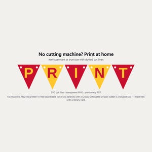 Red & Gold School Spirit Banner SVG, Commercial Use | Cricut Silhouette A-Z 0-9 image 6