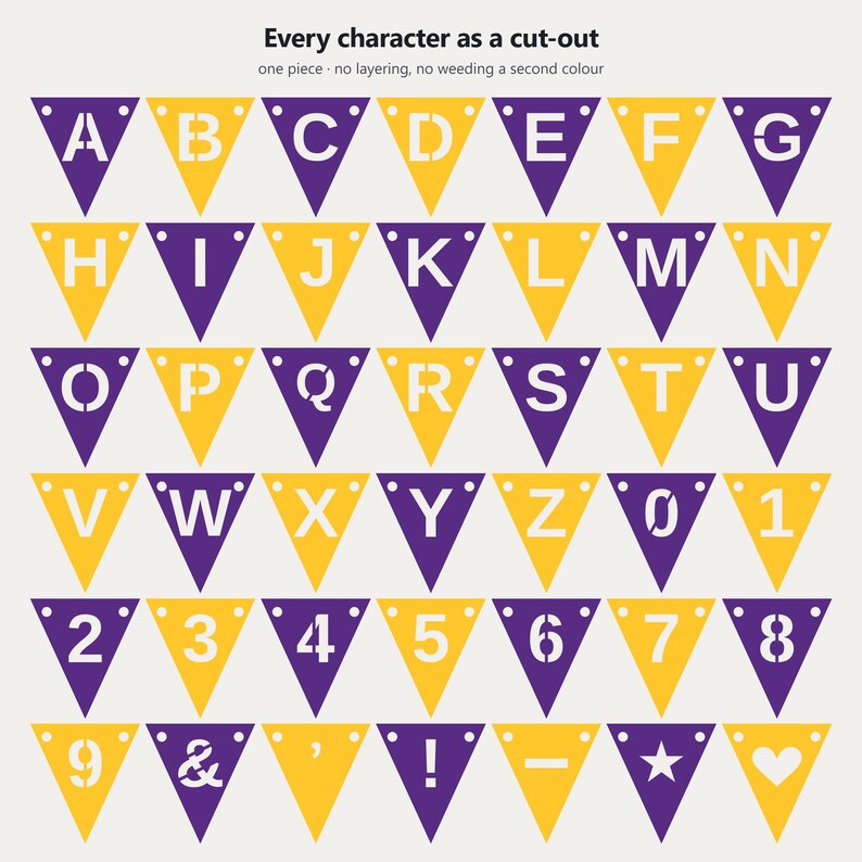 Schulbanner in Lila und Gold (SVG), kommerzielle Nutzung | Cricut Silhouette A-Z 0-9 Bild 5