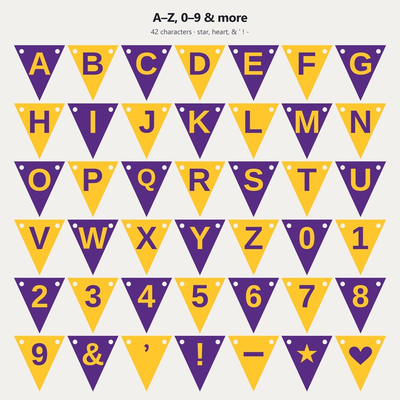 Schulbanner in Lila und Gold (SVG), kommerzielle Nutzung | Cricut Silhouette A-Z 0-9 Bild 4