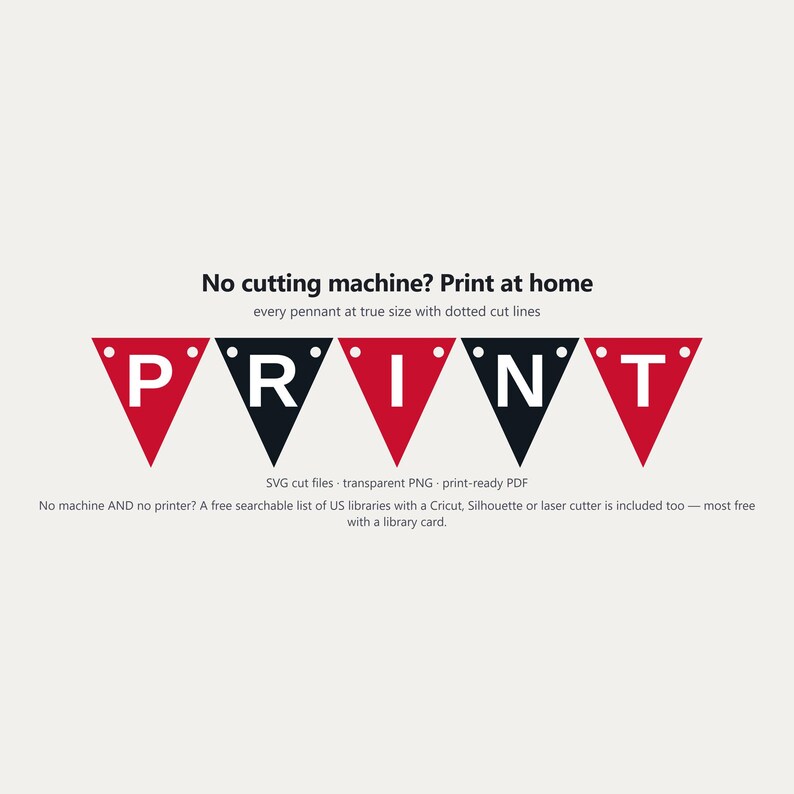 Red & Black School Spirit Banner SVG, Commercial Use | Cricut Silhouette A-Z 0-9 image 6