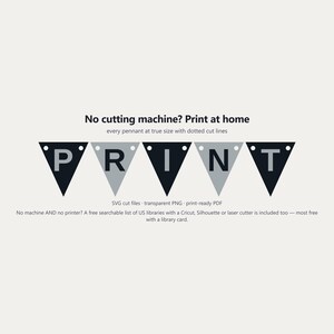 Black & Silver School Spirit Banner SVG, Commercial Use | Cricut Silhouette A-Z 0-9 image 6
