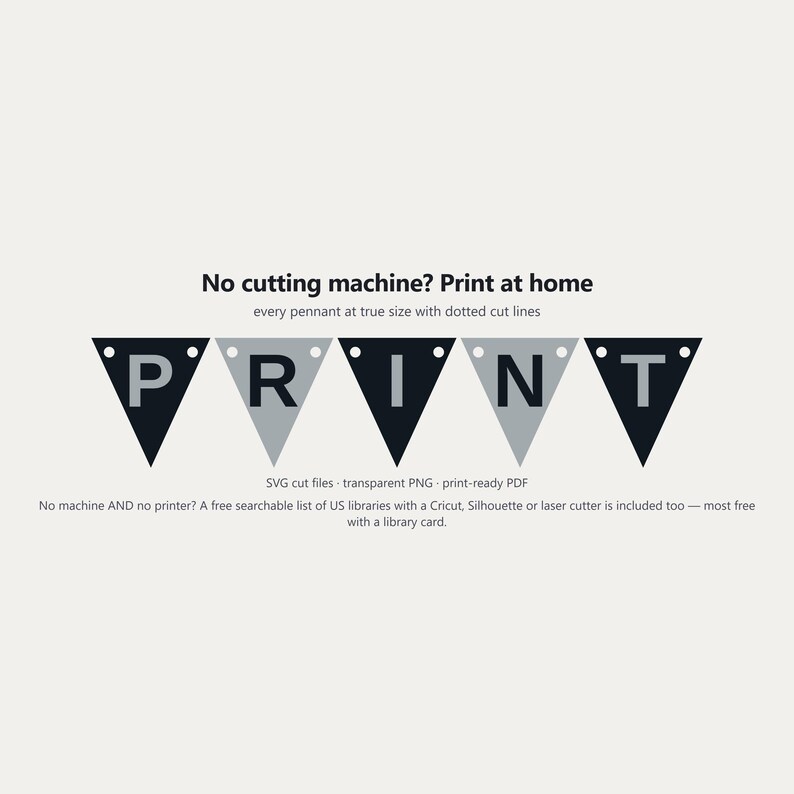 Black & Silver School Spirit Banner SVG, Commercial Use | Cricut Silhouette A-Z 0-9 image 6