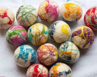 XL Premium Organic Wool Dryer Ball - Top Selling Laundry Ball - Cloth Diaper Safe - Large Colorful Non-Toxic and Unscented or Essential Oils