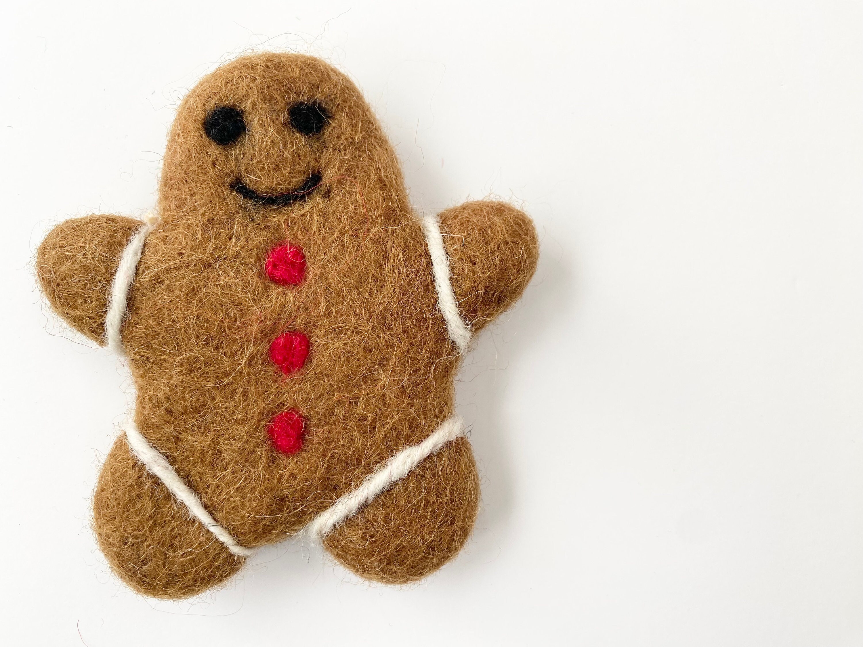 Wool Felted Gingerbread Man And/or Evergreen Tree - Felt Cookie for ...
