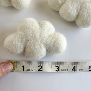 Wool Felted Rainbow & Cloud Toys - Felt Sky Theme Montessori Sensory Play Kit - FREE Catnip for Cats and Kitten Kicker - Sold Individually image 6