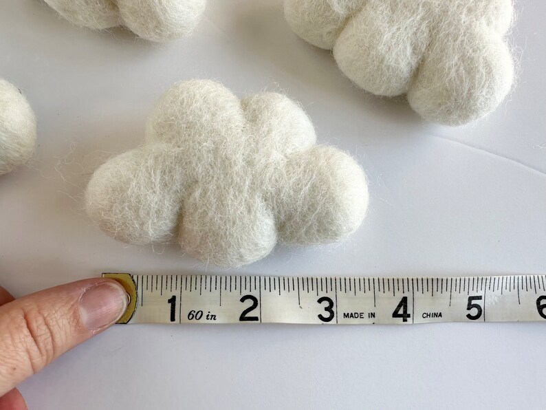 Wool Felted Rainbow & Cloud Toys - Felt Sky Theme Montessori Sensory Play Kit - FREE Catnip for Cats and Kitten Kicker - Sold Individually image 6