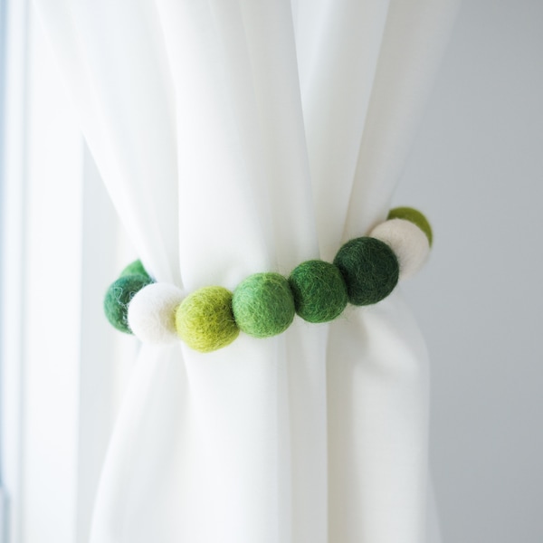 Green Curtain Ties Etsy