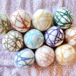 Premium XL Wool Dryer Ball Extra Large Colorful Organic Laundry Ball Unscented or Scented Single or Set Natural Cleaning Solutions image 8