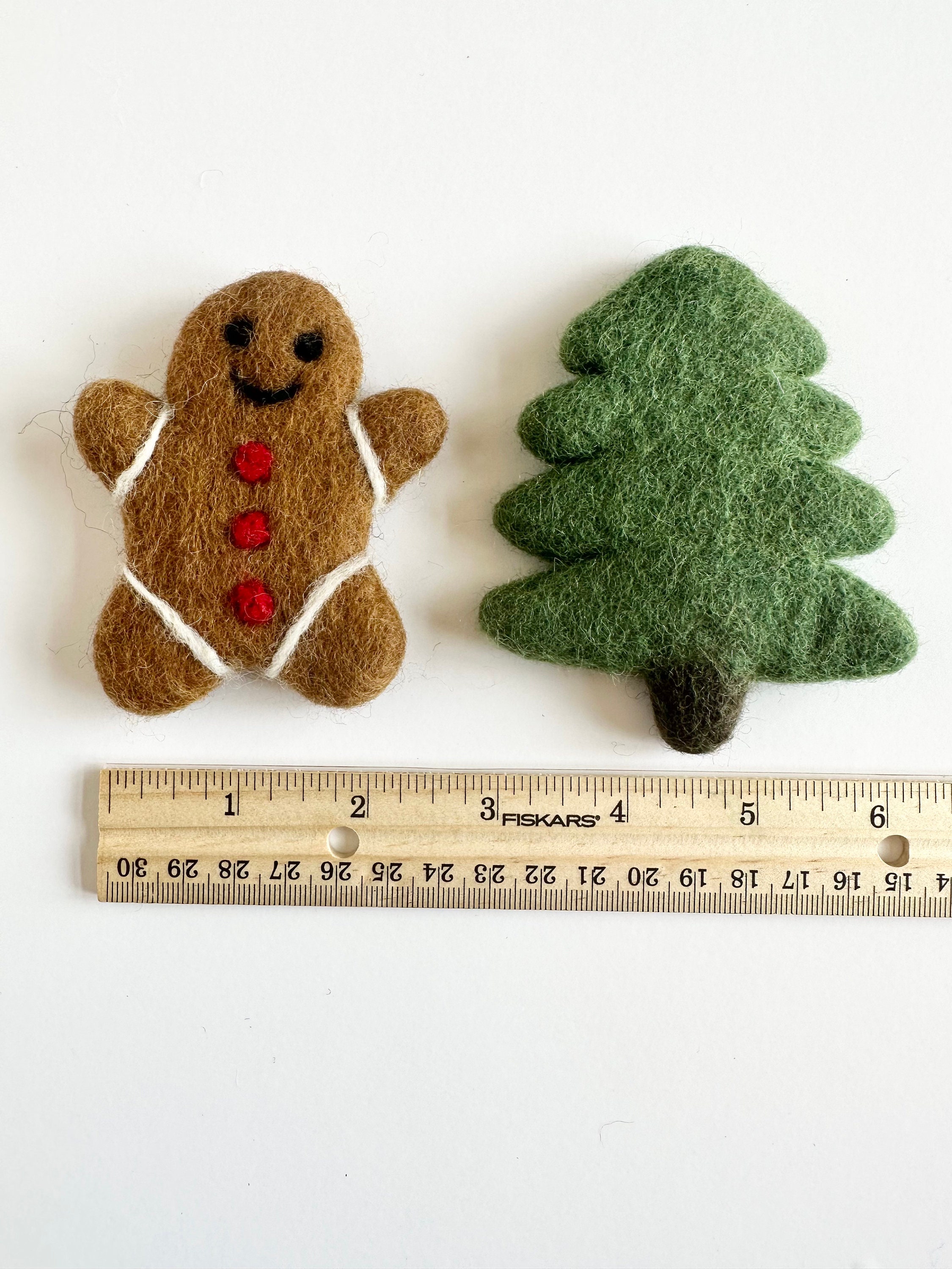 Wool Felted Gingerbread Man And/or Evergreen Tree - Felt Cookie for ...