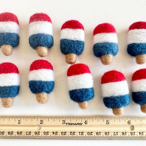 Wool Felt Popsicle Toy - Felted Ice Cream Bar for Imaginative Kids Play - Kicker for Cat or Kitten w/ FREE Catnip - Summer Bright Fudge Pop image 9