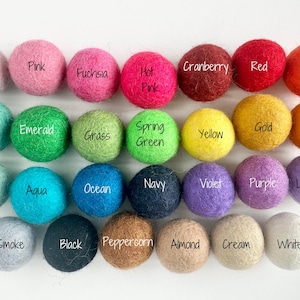 Medium Solid Wool Cat Toys - 3.5cm Colorful Felted ball toy set for small pets, cats, ferret, kitten - FREE Catnip option - Choose Colors image 2