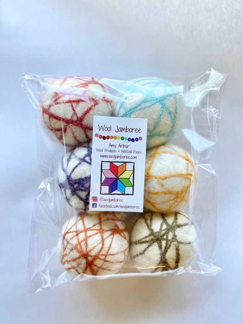 Premium XL Wool Dryer Ball Extra Large Colorful Organic Laundry Ball Unscented or Scented Single or Set Natural Cleaning Solutions image 6