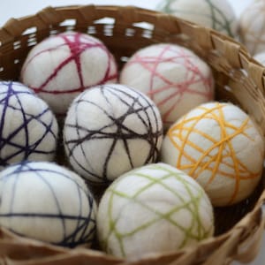 Premium XL Wool Dryer Ball - Extra Large Colorful Organic Laundry Ball - Unscented or Scented - Single or Set - Non-Toxic Cleaning Solutions