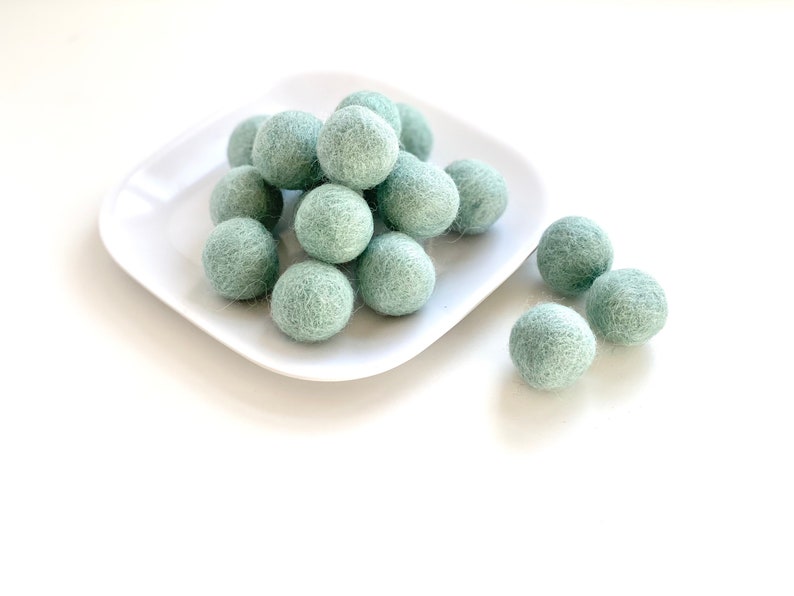 2 cm felted wool balls for holiday crafting Wool Poms Only DIY Pastel Nursery Garland Baby Blue Felt Balls Wholesale Bulk Felt Balls