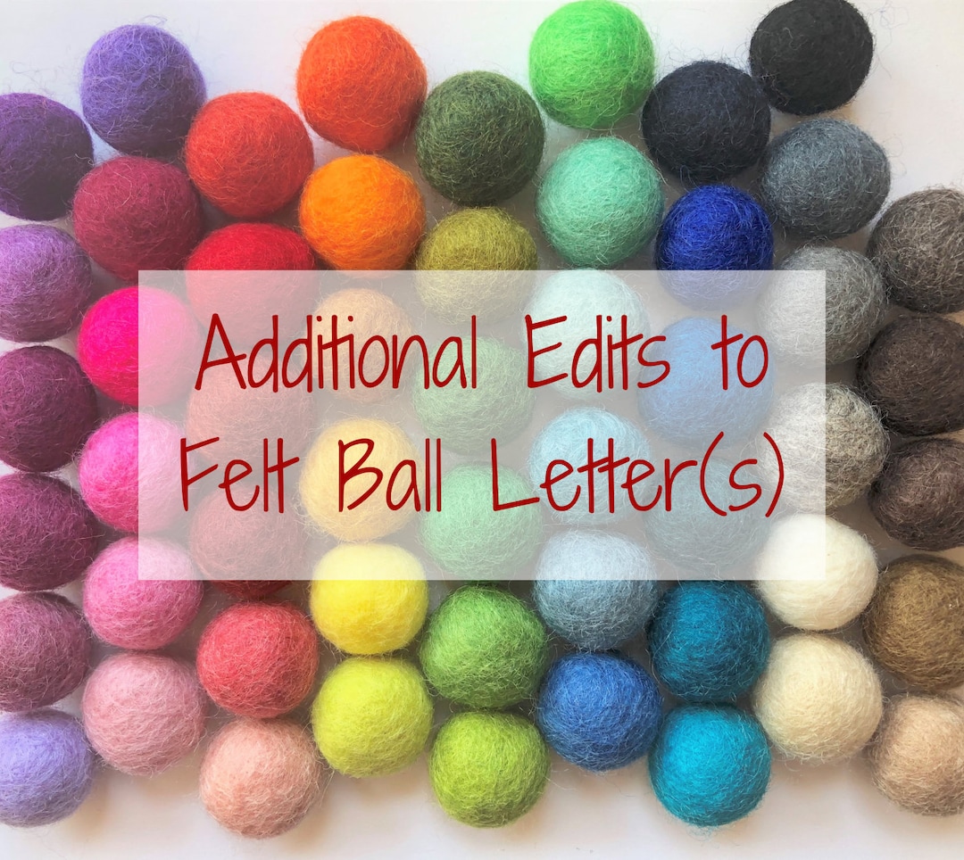 Additional Edits to Felt Ball Letter(s) or Complete Pattern Overhauls ...