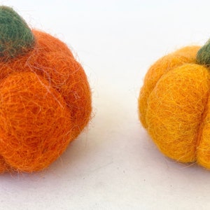 Felt Pumpkin and/or Turkey Toys Needle Felted Fall Toy Sold Individually Thanksgiving Montessori Play Cat Nip Playtime Catnip Kicker image 5