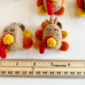 Felt Pumpkin and/or Turkey Toys Needle Felted Fall Toy Sold Individually Thanksgiving Montessori Play Cat Nip Playtime Catnip Kicker image 6