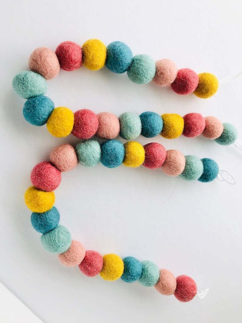 CUSTOMIZABLE Pink & Gold Curtain Tie Backs Felt Ball Curtain Etsy