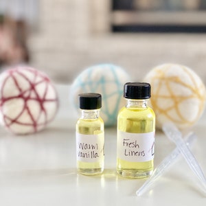 Essential Oil Blends - 1/2 or 1 oz (15 or 30 mL) Wool Dryer Ball Scents for Laundry - Lavender Mint Fresh Linen Beach Gardenia Honey Vanilla