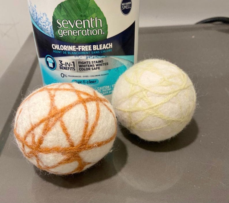 Premium XL Wool Dryer Ball Extra Large Colorful Organic Laundry Ball Unscented or Scented Single or Set Natural Cleaning Solutions image 5