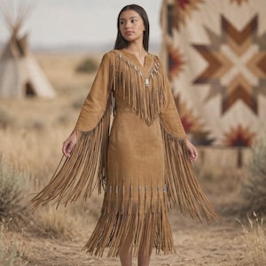 beaded buckskin dress for sale Plus Size Purple Moon SMT_SA_KSALE_BOF_Apparel-Fashion historic reenactors Band Size:32